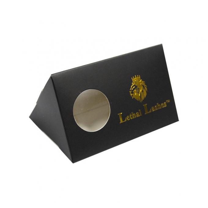 Black Triangle Packaging Box With Transparent Window 1