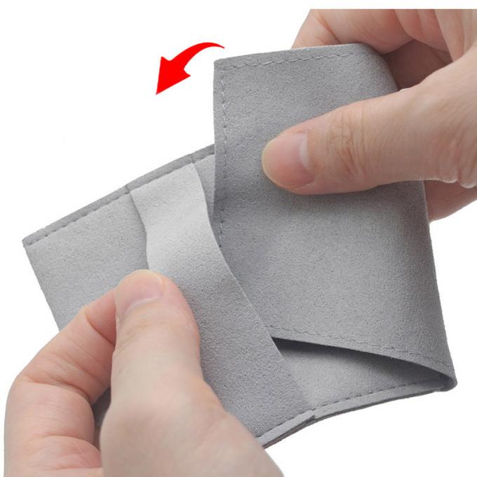 Ring Earing Necknace Fabric Pouch Custom Colorful Velvet Microfiber 3