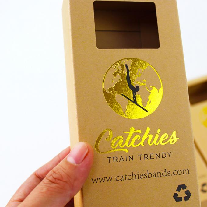 Ecological Square Sliding Kraft Packaging Box With Windows 2