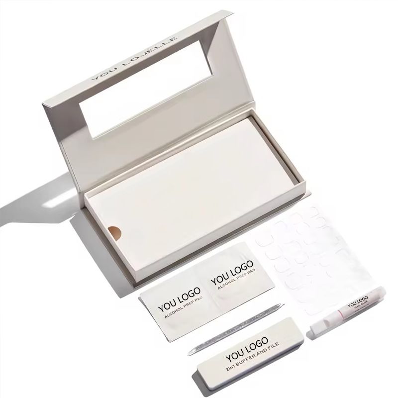 Custom Luxury Press On Nail Packaging Boxes With Magnetic Closure Wholesale