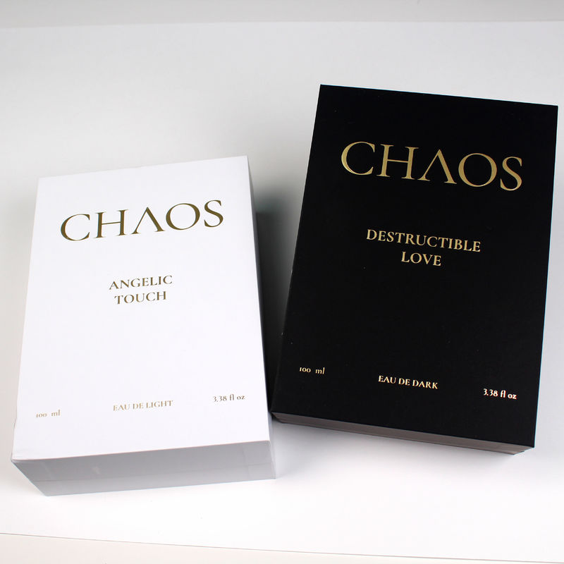 Empty Fragrance Subscription Box Black And White With Foil Stamping Logo