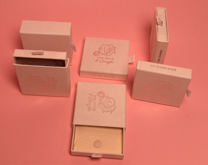 Bulk Small Jewelry Shipping Boxes Sliding Drawer With Ribbon Pouch