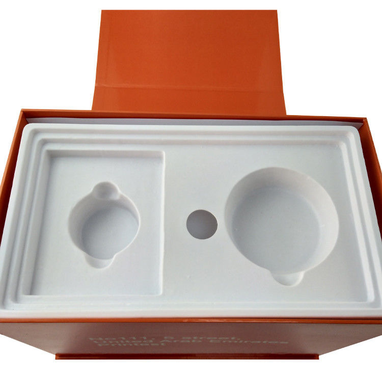 Orange Rigid Cardboard Magnetic Gift Box For Teeth Whitening Beauty Packaging