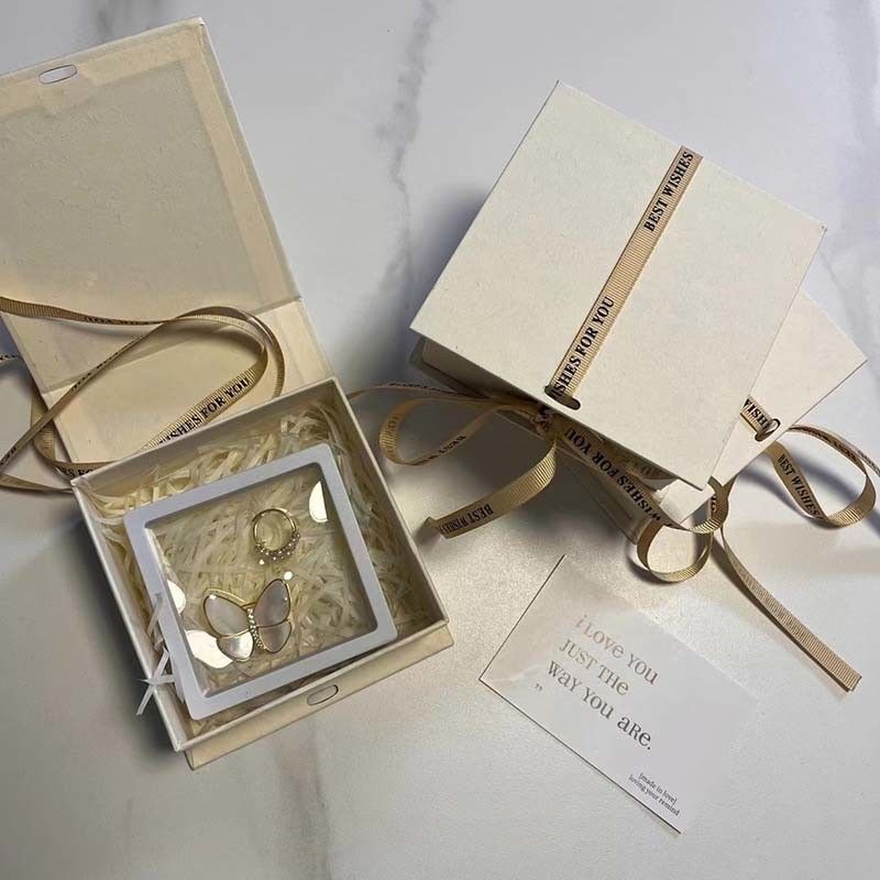 Wholesale Luxury Gift Packaging Box With Ribbon Square Shape Customized