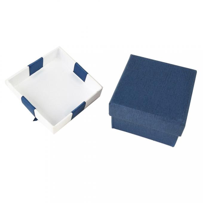 Standing Blue Jewelry Earring Gift Boxes Luxury Jewelry Box With Satin Ribbon 1