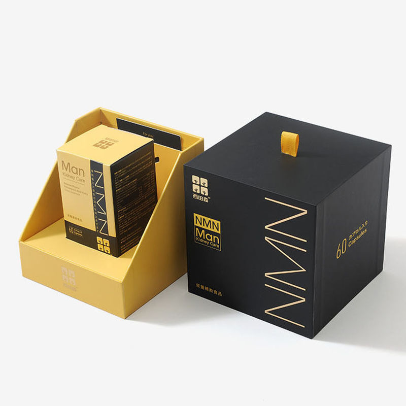 Custom Golden Pink Candle Gift Box Packaging Paper Gift Bag