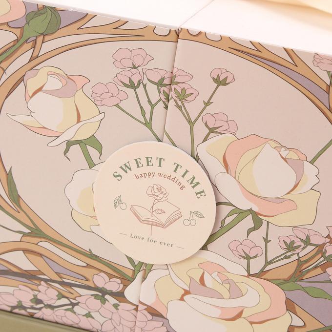 Wedding Scented Candle Luxury Paperboard Gift Box With Ribbon 0