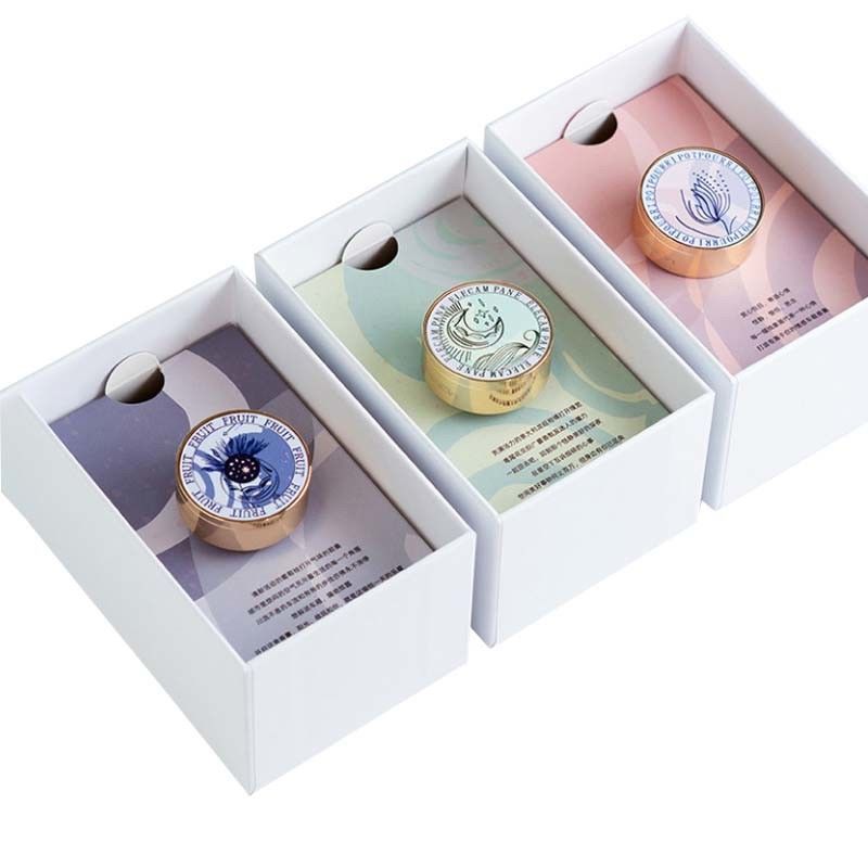 Printed Pink Luxury Candle Packaging Boxes Recyled Cardboard Tray Insert