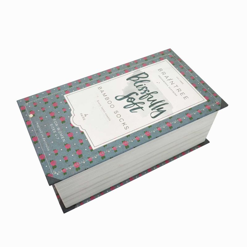 Paperboard Magnetic Flap Gift Box For 4 Packs Socks Undearwears