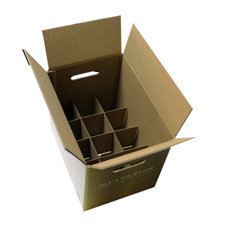 Heavy Duty Beer Wine Shipping Carton Box With Cardboard Dividers