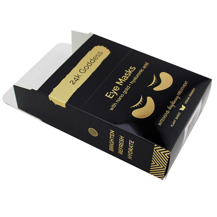 Black Eco Friendly Eye Mask Makeup box for Personal Care Product Packaging