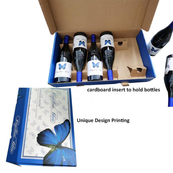 Heavy Duty Mailer Gift Boxes Printed Colorful Custom 6 Pack Wine 0