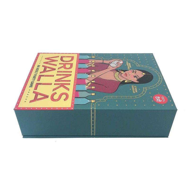 Rectangle Blue Solid Magnetic Gift Box With Ribbon