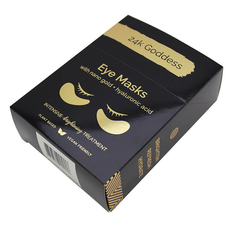 Black Eco Friendly Eye Mask Makeup box for Personal Care Product Packaging