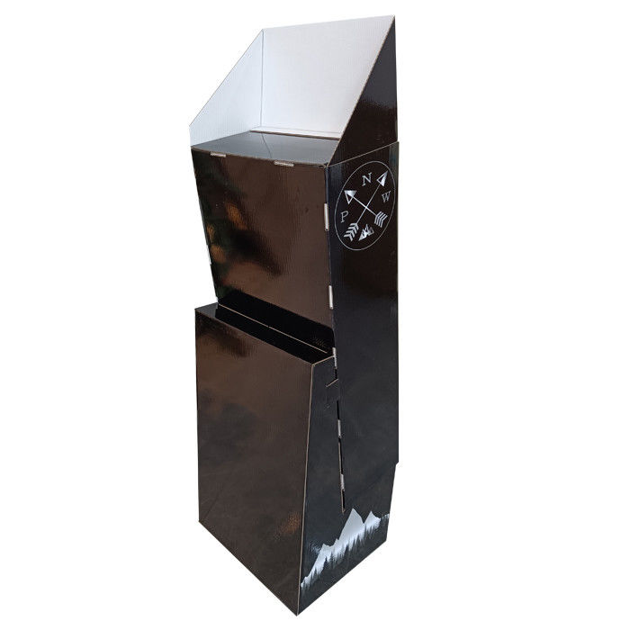 Custom Corrugated Cardboard PDQ Rack Cap Hat Holder Floor Display Stand