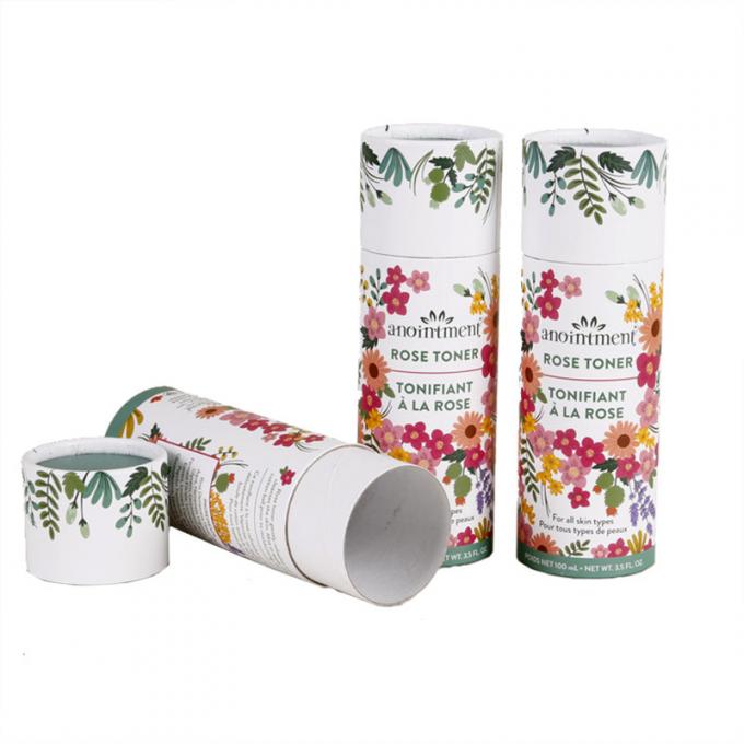 Recyled Lip Balm Tubes Cardboard Cylinder Packaging With Push Tab 3