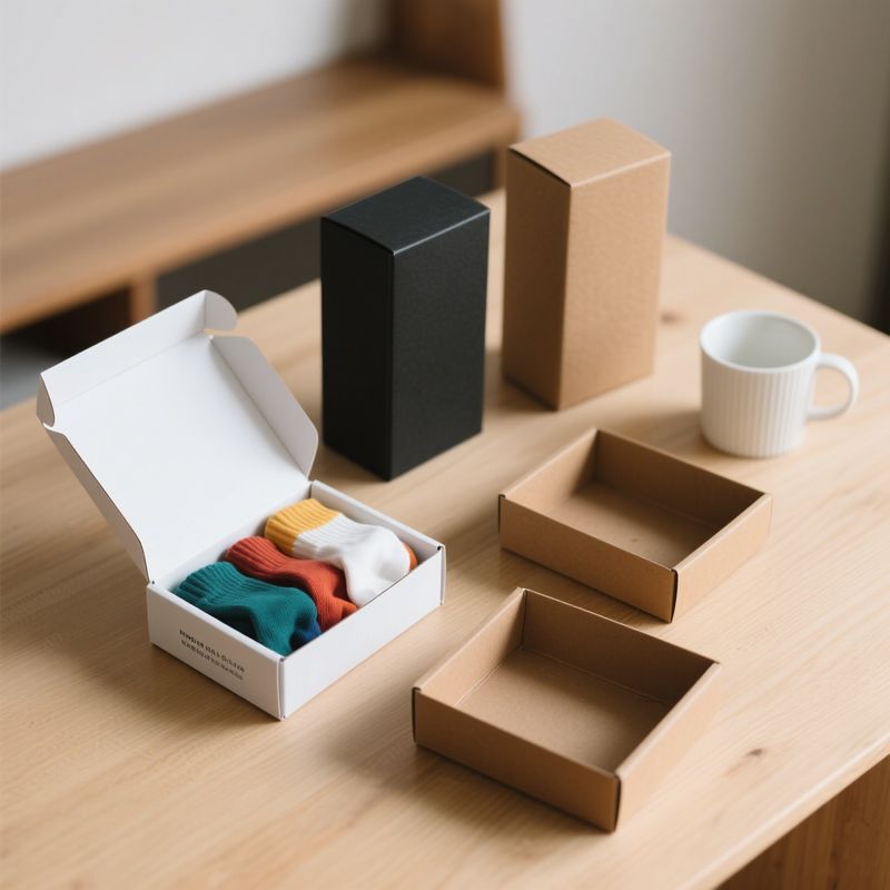 Custom Clothing Packaging Box For T-Shirts Socks Underwear Scarf