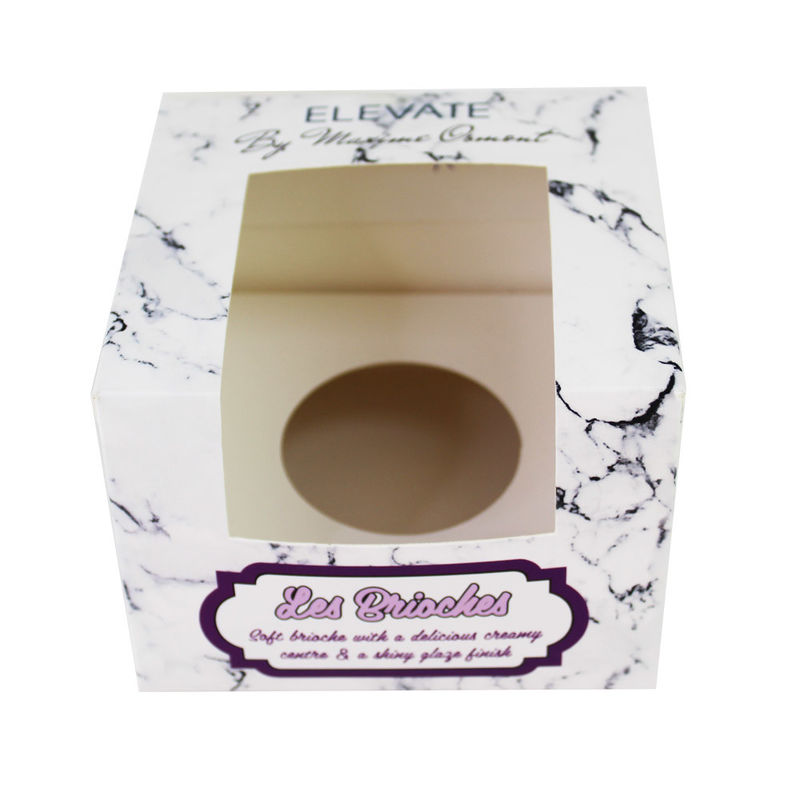 Foodgrade Custom Cake Boxes With Window Printed Biodegradable