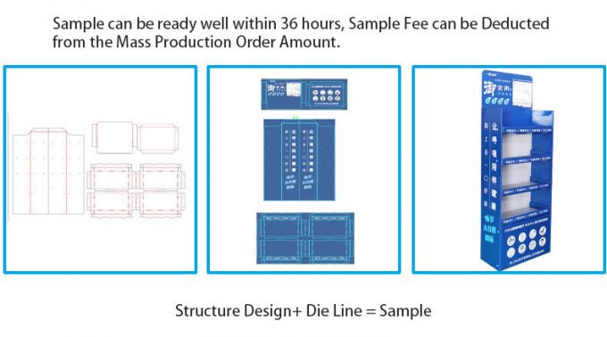 Brown Cardboard Counter Display Greeting Leaflets Book Retail 8 Tier Display 3