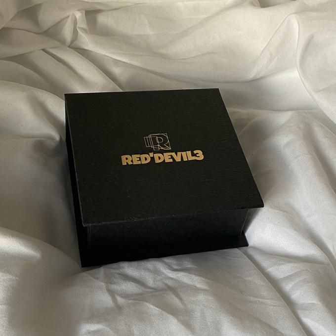 Golden Black Holiday Packaging Box With Ribbon 0