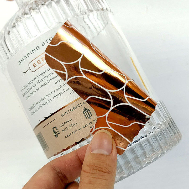 Removable Bottle Custom Label Stickers Oil Proof Heat Resistant