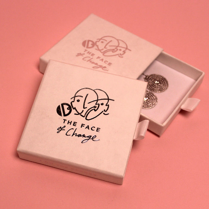 Bulk Small Jewelry Shipping Boxes Sliding Drawer With Ribbon Pouch