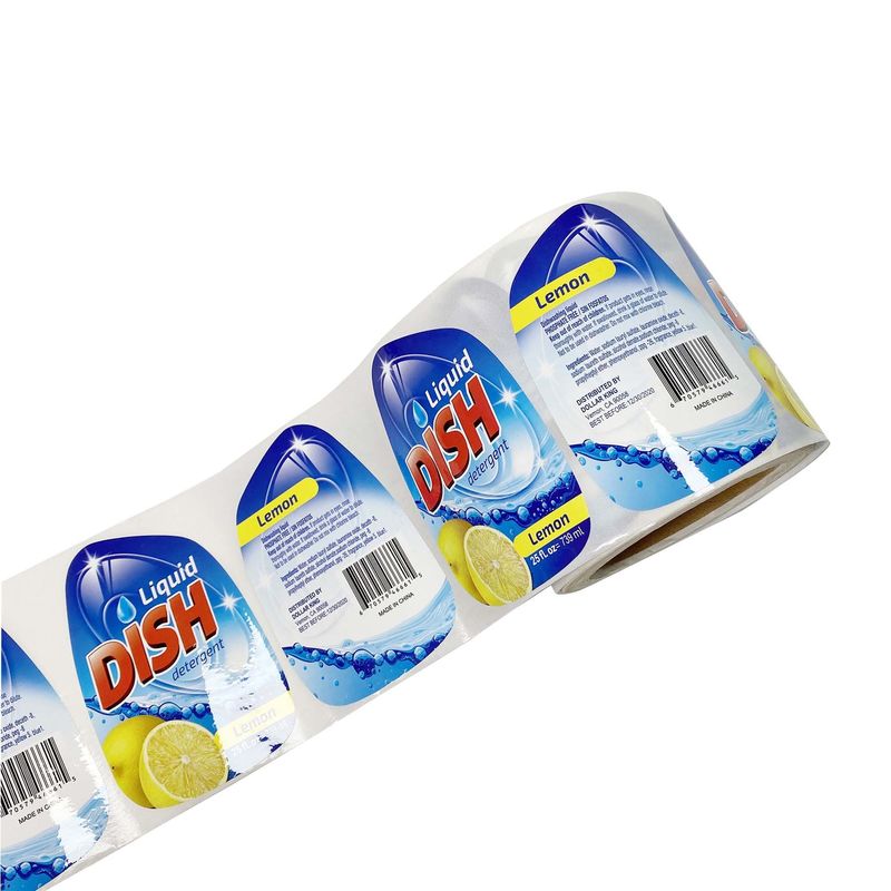 Full Color Synthetic Paper Sticker Printing For Household Products