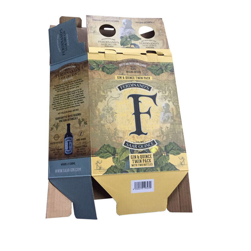 Custom Folding Carton Box Packaging Printed Full Color For Twin Pack Wines