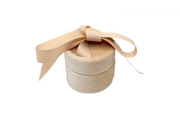 Ring Jewelry Velvet Custom Packaging Box With Ribbon Gift Pack 1