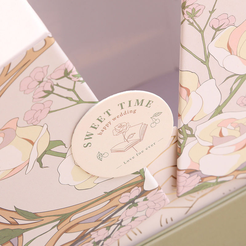 Wedding Scented Candle Luxury Paperboard Gift Box With Ribbon