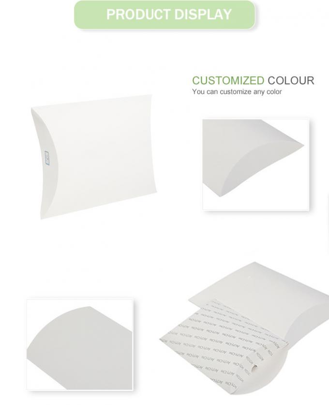 Cardboard White Kraft Pillow Box Envelopes With Custom Printed 0