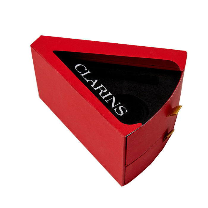 Cute Creative Triangle Gift Box Cardboard Pack For Jewelry Ring Storage