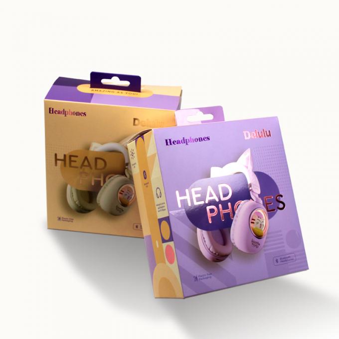 Custom Recycled Cardboard Wireless Headphone Packaging Box 3x3x3cm 0