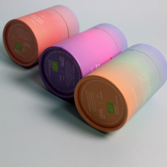 Empty Custom Color Cardboard Tube Gift Box With Metal Lid