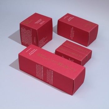 Custom Folding Carton Makeup Box Packaging For lotion bottle With Textured Surface