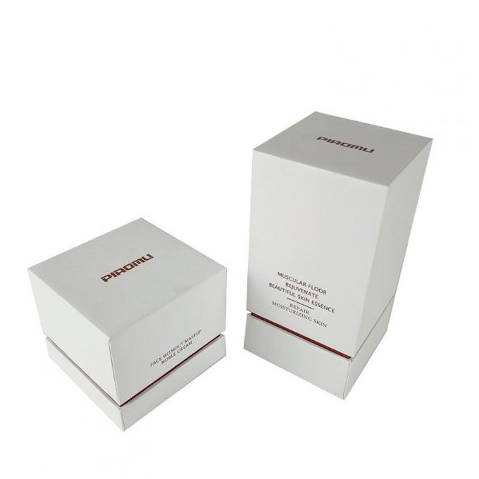White Classical Perfume Packaging Box With Cardboard Holder 2