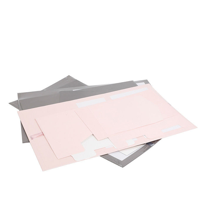 Flowers Pink Foldable Gift Packaging Box With Ribbon Paper Bags