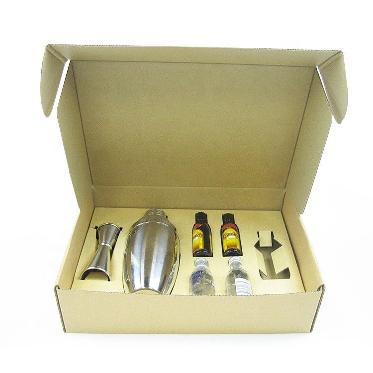 Bottles Eco Friendly Packaging Box Cardboard Mailer Boxes With Hole Cut Insert