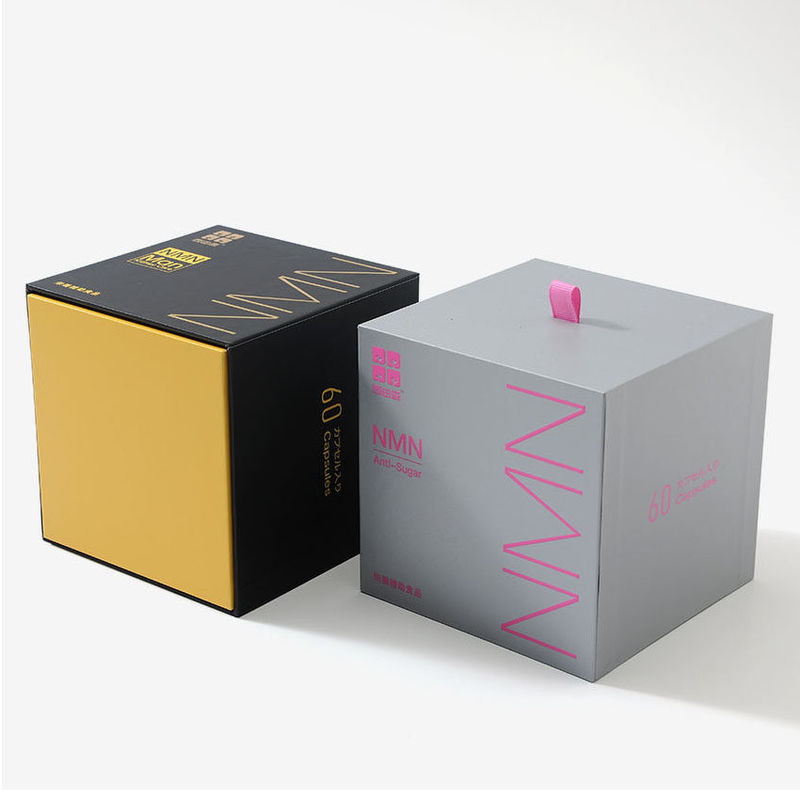 Custom Golden Pink Candle Gift Box Packaging Paper Gift Bag