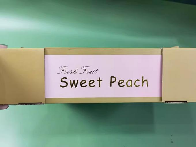 Peach Cardboard Fruit Tray Gift Pack Foldable With Foam Cardboard Insert 4