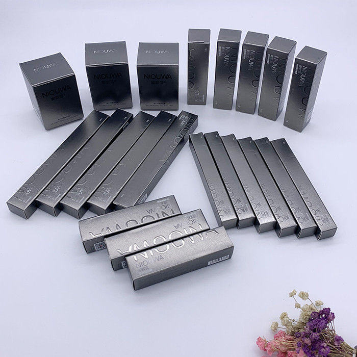 Grey Cosmetic Box Eco-Friendly Custom Eye Liner Tube Box Retails Sale Packaging