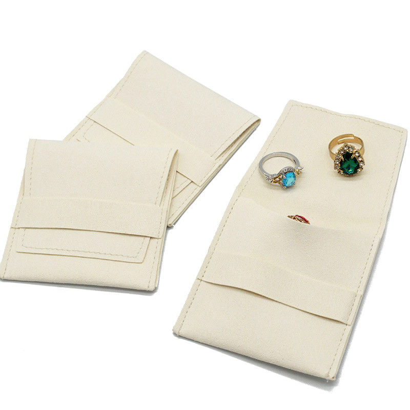 Ring Earing Necknace Fabric Pouch Custom Colorful Velvet Microfiber