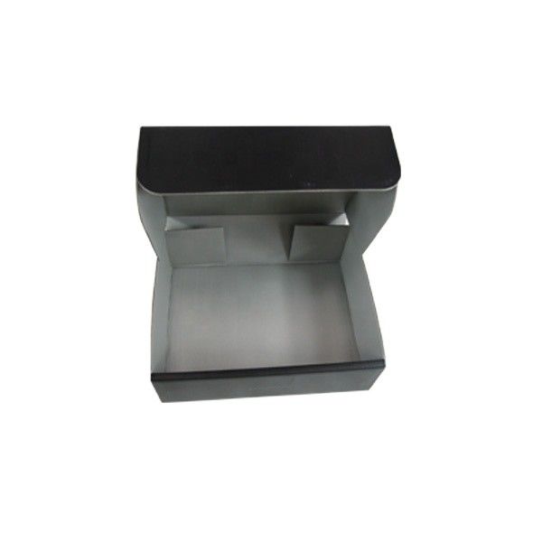 6x4x3 Black Shipping Tuck Top Mailer Box Custom With Window