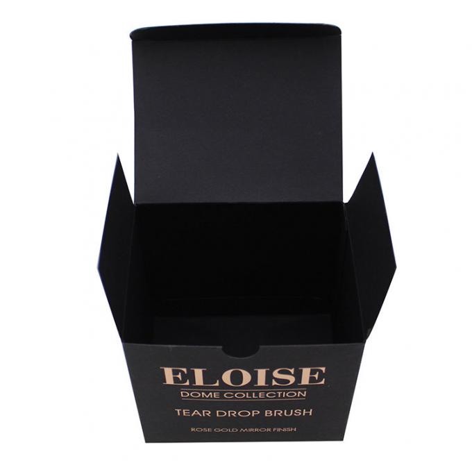 Matte Black And Rose Gold best cosmetic packaging Paper Box For Make Up Brush 1