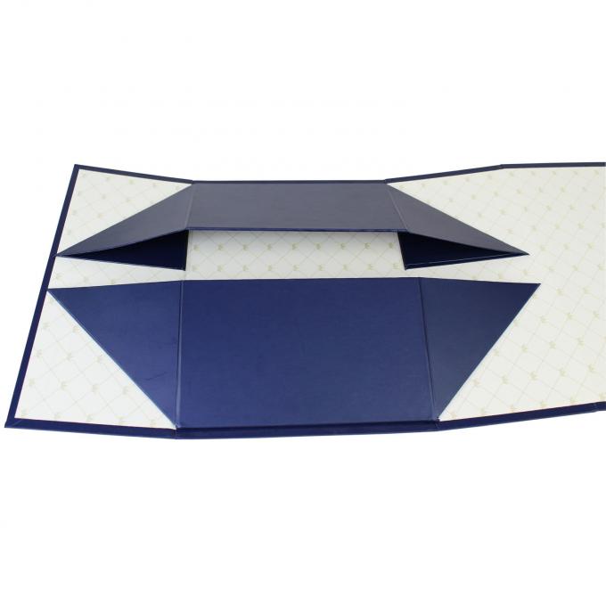 Blue foldable Rigid Cosmetic Box For Beautiful Makeup  Packaging 2