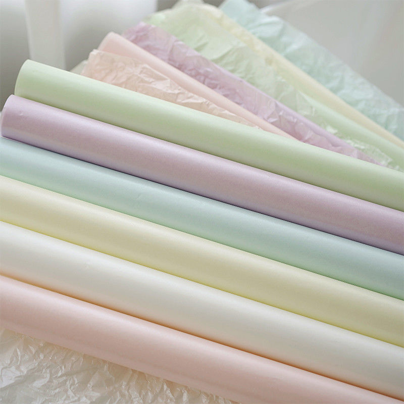 Custom Birthday Flower Wrapping Paper Red Pink Purple