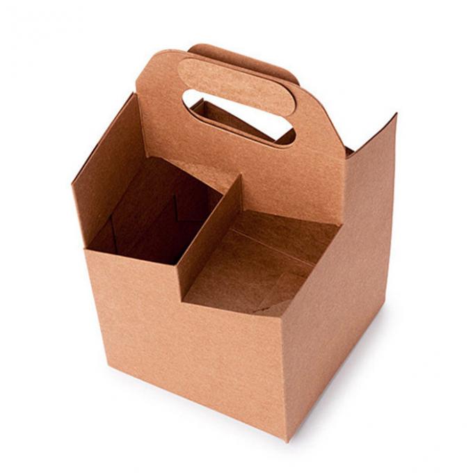 Heavy Duty Cardboard Beer Trays 4-6 Pack Custom Printed With Handles 0