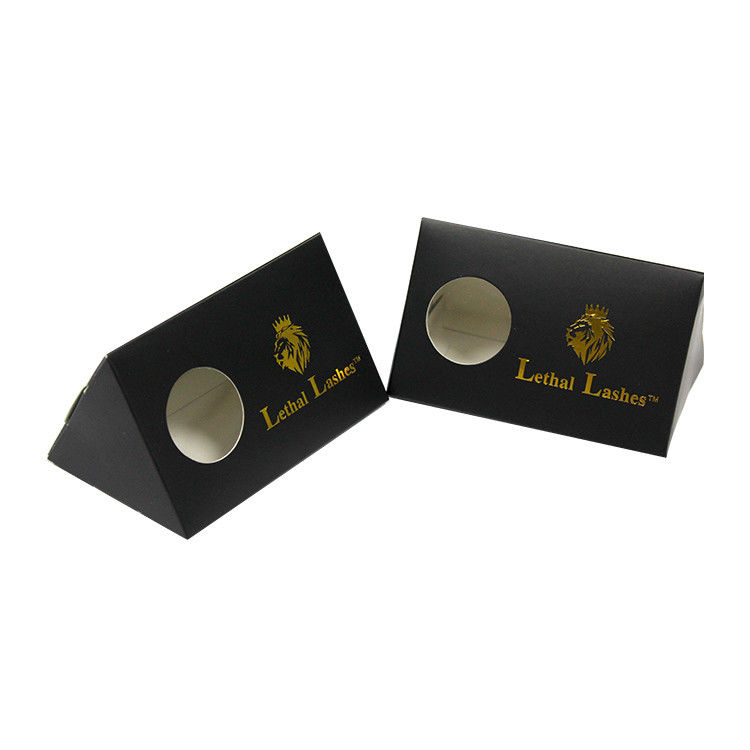 Black Triangle Packaging Box With Transparent Window