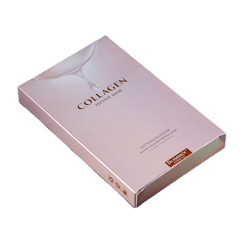 Cardboard Mask Skincare Makeup Box packaging With Silver And Colorful Sparkling Surface