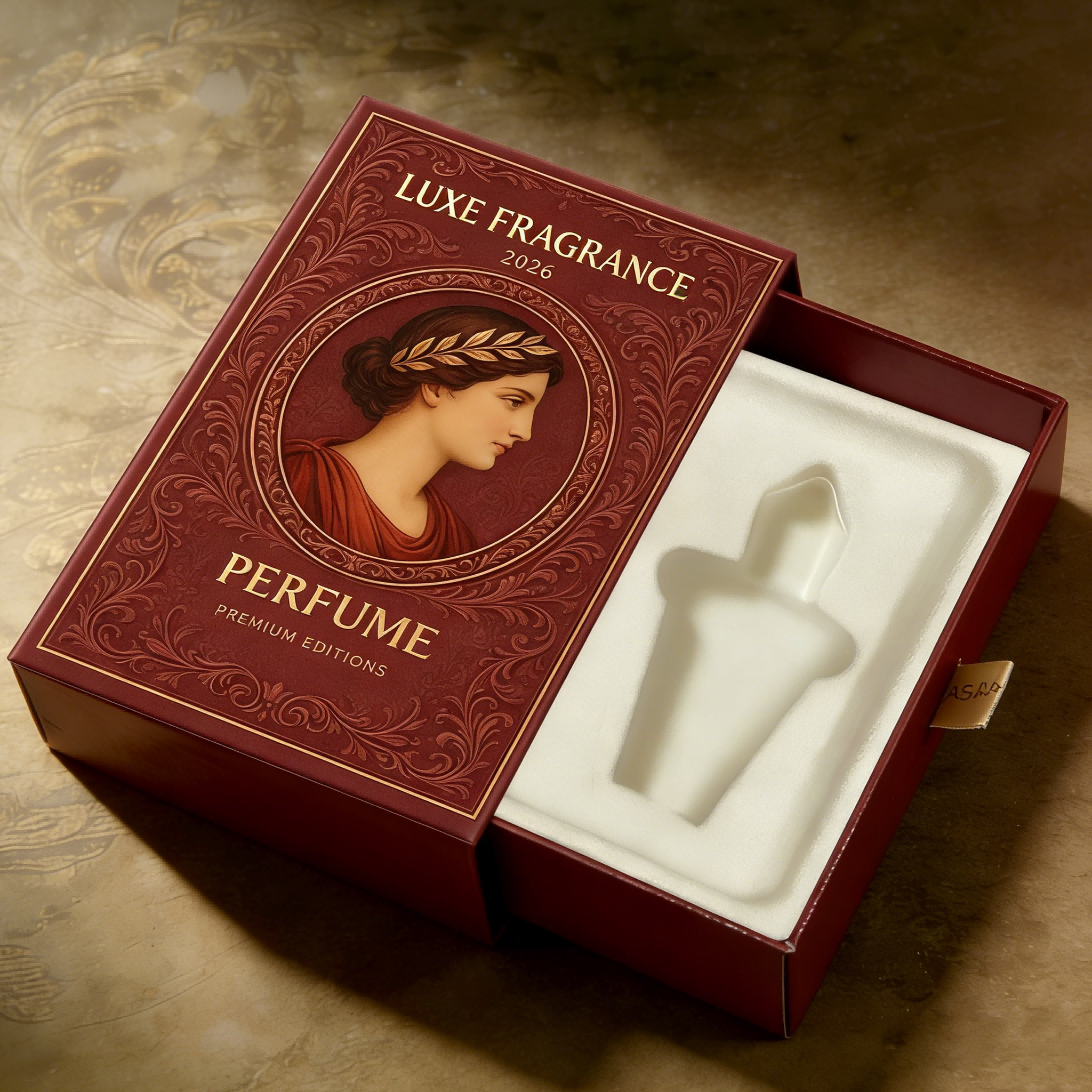 Luxury Drawer Perfume Box: Red & Gold Foil Embossed Sliding Packaging Becomes a Top Choice for Premium Perfume Brands